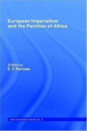 Cover of: European imperialism and the partition of Africa