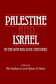 Cover of: Palestine and Israel in the 19th and 20th centuries