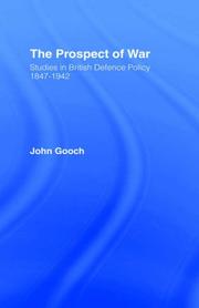 Cover of: prospect of war: studies in British defence policy, 1847-1942