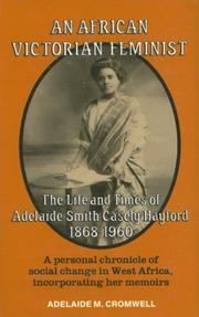 Cover of: An African Victorian feminist by Adelaide M. Cromwell, Adelaide M. Cromwell