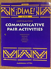 Cover of: Communicative Pair Activities Copymasters (Dime Uno!) by 