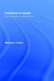 Cover of: Palestine to Israel by Cohen, Michael Joseph