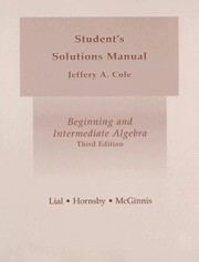 Cover of: Beginning and Intermediate Algebra: Student's Solutions Manual