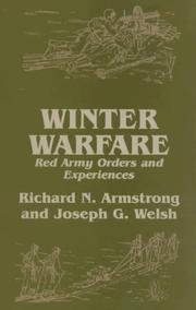 Cover of: Winter Warfare: Red Army Orders and Experiences (Soviet Study of War , No 8)