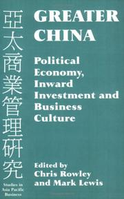 Cover of: Greater China by Chris Rowley, Chris Rowley