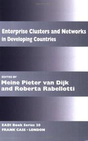 Cover of: Enterprise clusters and networks in developing countries by edited by Meine Pieter van Dijk and Roberta Rabellotti.