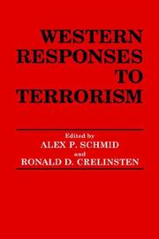 Cover of: Western responses to terrorism by edited by Alex P. Schmid and Ronald D. Crelinsten.