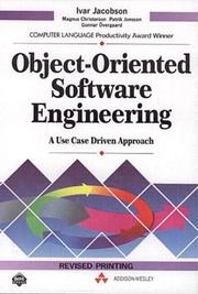 Cover of: Object-oriented software engineering: a use case driven approach
