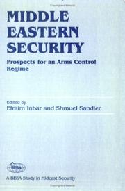 Cover of: Middle Eastern security by edited by Efraim Inbar and Shmuel Sandler.