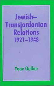 Cover of: Jewish-Transjordanian relations, 1921-48