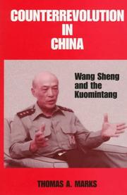 Counterrevolution in China by Thomas A. Marks