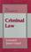 Cover of: The framework of criminal law