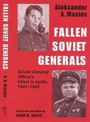Cover of: Fallen Soviet generals by Aleksander A. Maslov