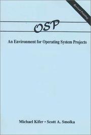 Cover of: OSP: An Environment for Operating System Projects