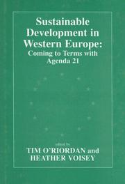 Cover of: Sustainable development in Western Europe by edited by Tim O'Riordan and Heather Voisey.