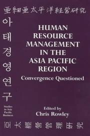 Cover of: Human resource management in the Asia Pacific region | 