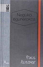 Cover of: Neguko egunerokoa by Paul Auster
