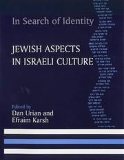 Cover of: In search of identity: Jewish aspects in Israeli culture