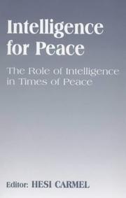 Cover of: Intelligence for Peace by Hesi Carmel