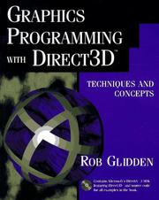 Cover of: Graphics programming with Direct3D by Rob Glidden