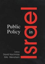 Cover of: Public Policy in Israel (Israeli Hist Pol Soc)