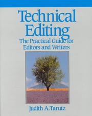 Cover of: Technical editing: the practical guide for editors and writers