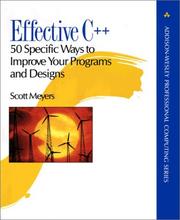 Cover of: Effective C++: 50 specific ways to improve your programs and designs