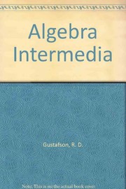 Cover of: Algebra Intermedia by R. D. Gustafson
