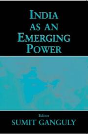 Cover of: India as an Emerging Power by Sumit Ganguly