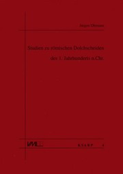 Cover of: Studien zu römischen Dolchscheiden des 1. Jahrhunderts n.Chr. by Jürgen Obmann