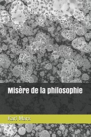 Cover of: Misère de la Philosophie