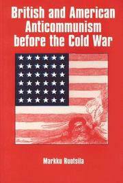 Cover of: British and American anticommunism before the Cold War