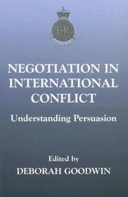 Cover of: Negotiation in international conflict | 