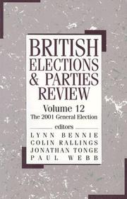 Cover of: British Elections and Parties Review: The 2001 General Election (British Elections & Parties Review)