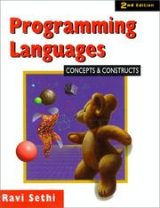 Cover of: Programming languages: concepts and constructs
