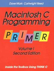 Cover of: Macintosh C programming primer