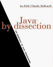 Cover of: Java by Dissection: The Essentials of Java Programming