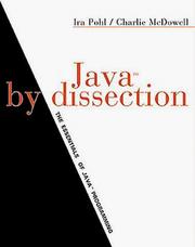 Cover of: Java by Dissection by Ira Pohl, Charlie McDowell