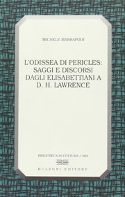 Cover of: L' odissea di Pericles: saggi e discorsi dagli Elisabettiani a D.H. Lawrence