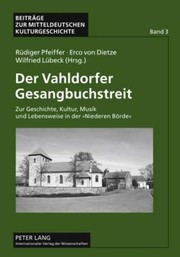 Cover of: Der Vahldorfer Gesangbuchstreit by Rüdiger Pfeiffer, Erco Von Dietze, Wilfried Lübeck