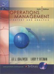 Cover of: Operations Management by Lee J. Krajewski, Lee J. Krajewski, Larry P. Ritzman