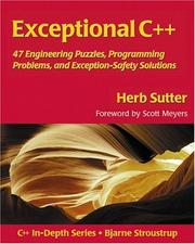 Cover of: Exceptional C++: 47 Engineering Puzzles, Programming Problems, and Solutions (C++ In-Depth Series)