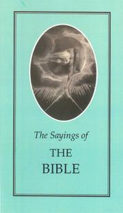 Cover of: Sayings of the Bible