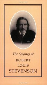 Cover of: Sayings of Robert Louis Stevenson