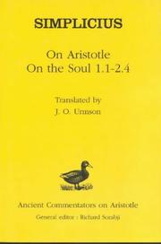 Cover of: On Aristotle On the soul 1.1-2.4