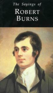 Cover of: Sayings of Robert Burns
