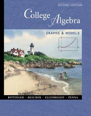 Cover of: College Algebra Graphs and Models by Judith A. Beecher, David Ellenbogen, Judith A. Penna