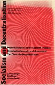 Cover of: Socialism and decentralisation