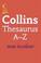 Cover of: Thesaurus A-Z (Collins GEM)