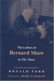 Cover of: The Letters of Bernard Shaw to the Times by 